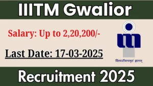 ABV IIITM Gwalior Recruitment 2025 for 55 Posts