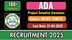 ADA Project Scientist Recruitment 2025