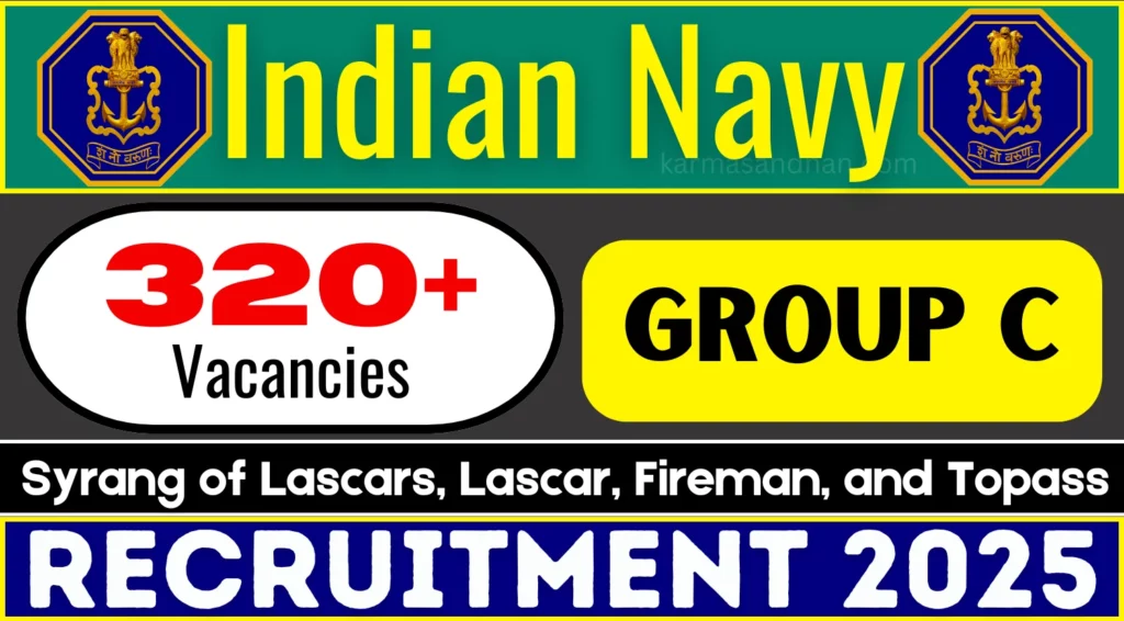 Indian Navy Group C Recruitment 2025 Job Posts 327 Vacancies