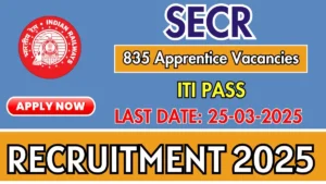 SECR Apprentices Recruitment 2025 Job Posts 835 Vacancies