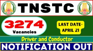 TNSTC Driver, Conductor Recruitment 2025 Job Posts 3,274 Vacancies