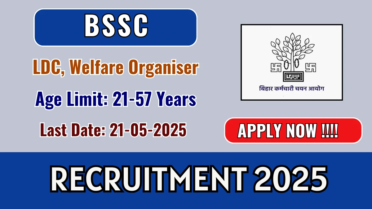 BSSC LDC & Welfare Organizer Recruitment 2025