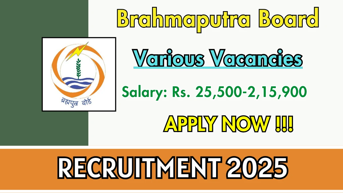 Brahmaputra Board Executive Engineer 2025