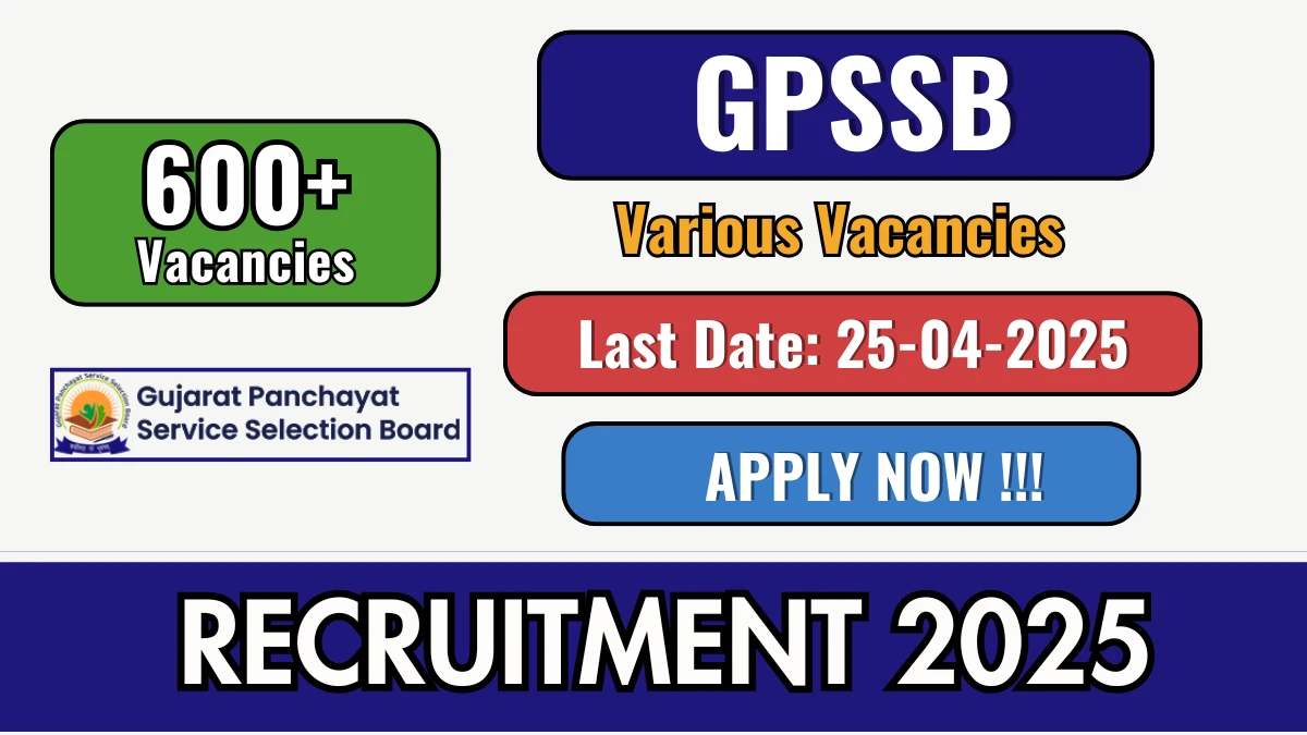 GPSSB Various Recruitment 2025