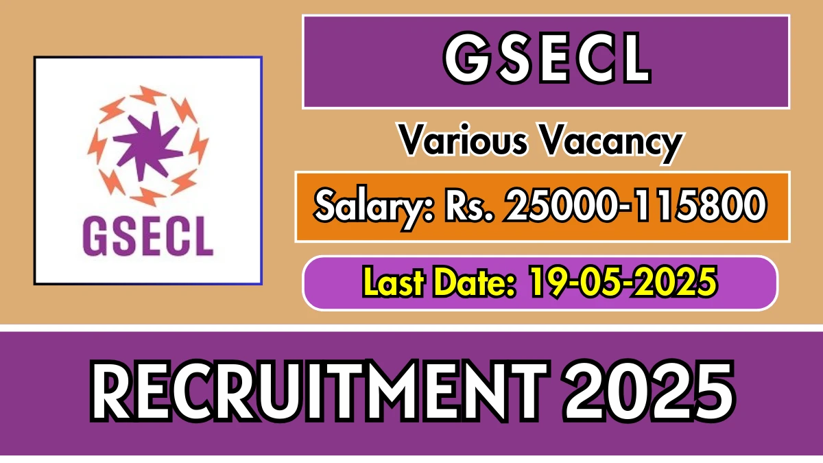 GSECL Recruitment 2025 for 22 Vacancies