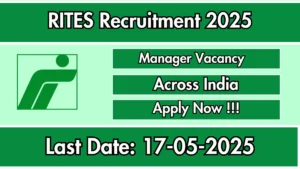 RITES Various Manager Recruitment 2025 for 16 Vacancies