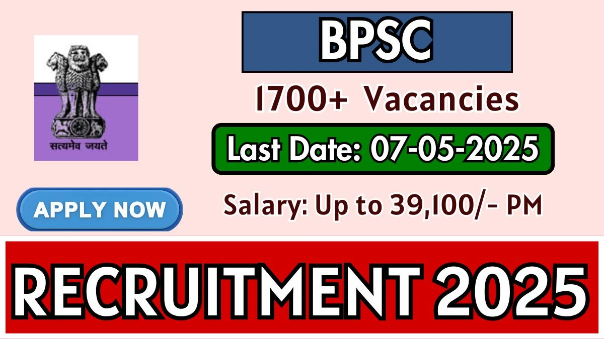 BPSC Assistant Professor Recruitment 2025 for 1711 Vacancies